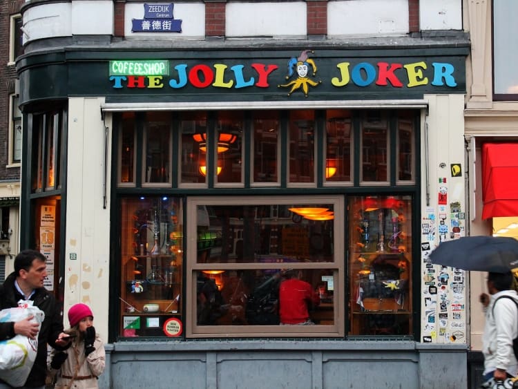 Coffee shop De Jolly Joker at the Nieuwmarkt